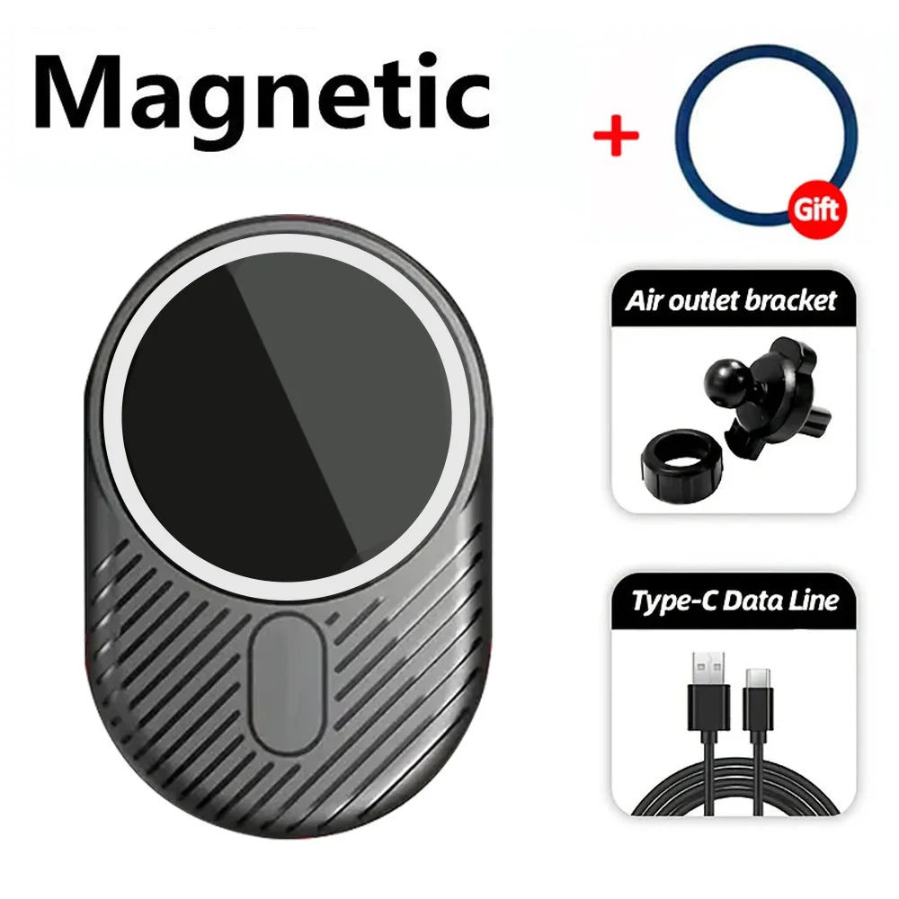 100W Fast Car Wireless Chargers Magnetic Car Air Vent Phone Holder for iPhone 16 14 15 Pro Max Samsung Macsafe Charging Station