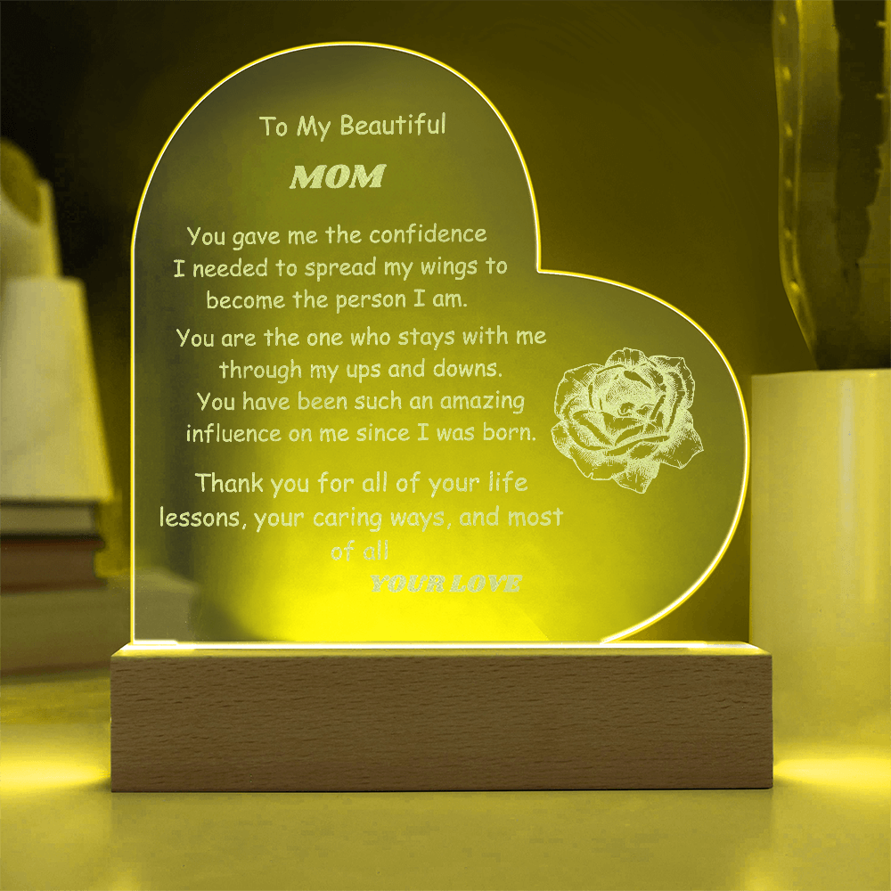 To My Beautiful Mom shaded rose