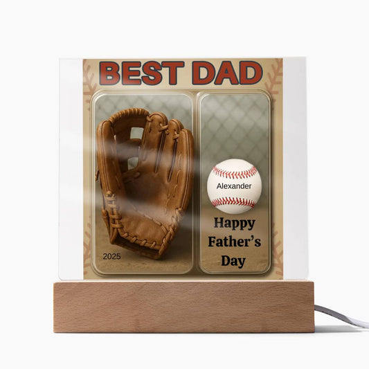 Best Dad 2025 Acrylic Square Plaque