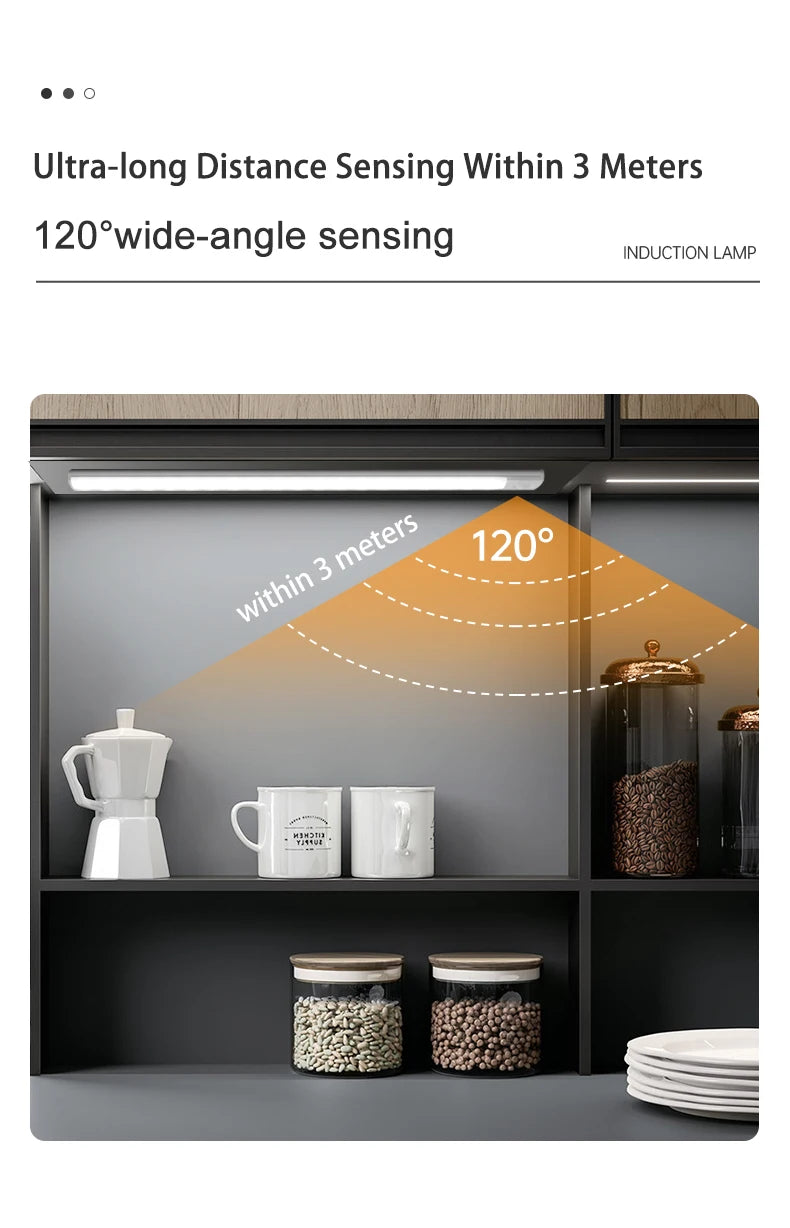 Night light LED Cabinet Light USB Rechargeable Motion Sensor Light Suitable For Kitchen Wardrobe Cabinet Lighting 30cm/40cm/50cm