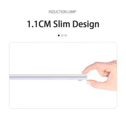 Night light LED Cabinet Light USB Rechargeable Motion Sensor Light Suitable For Kitchen Wardrobe Cabinet Lighting 30cm/40cm/50cm