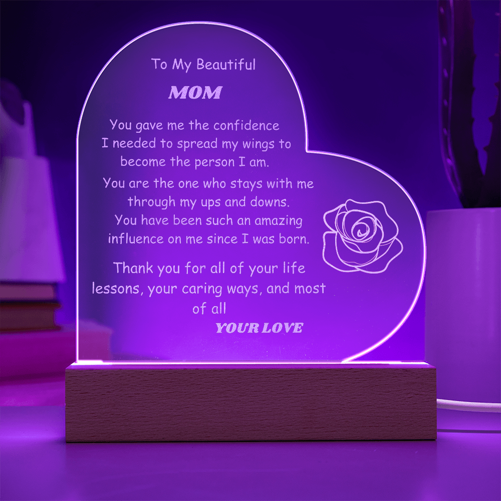 To My Beautiful Mom red rose