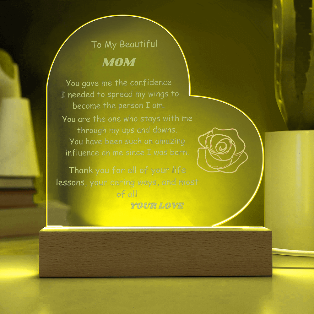 To My Beautiful Mom red rose