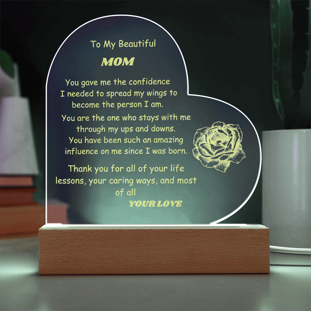 To My Beautiful Mom shaded rose