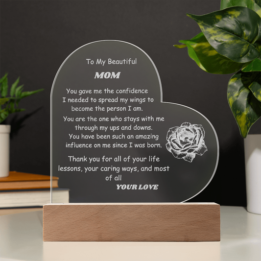 To My Beautiful Mom shaded rose