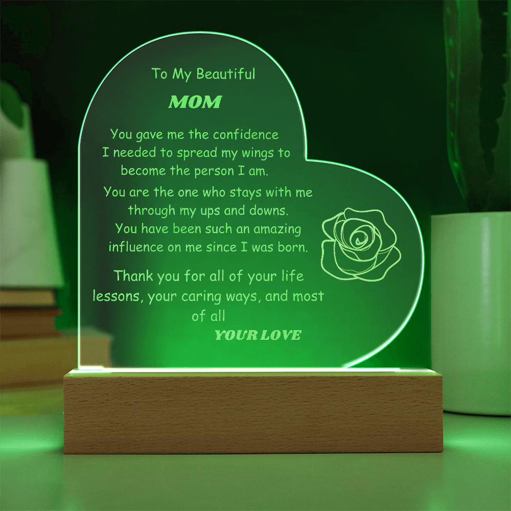 To My Beautiful Mom red rose