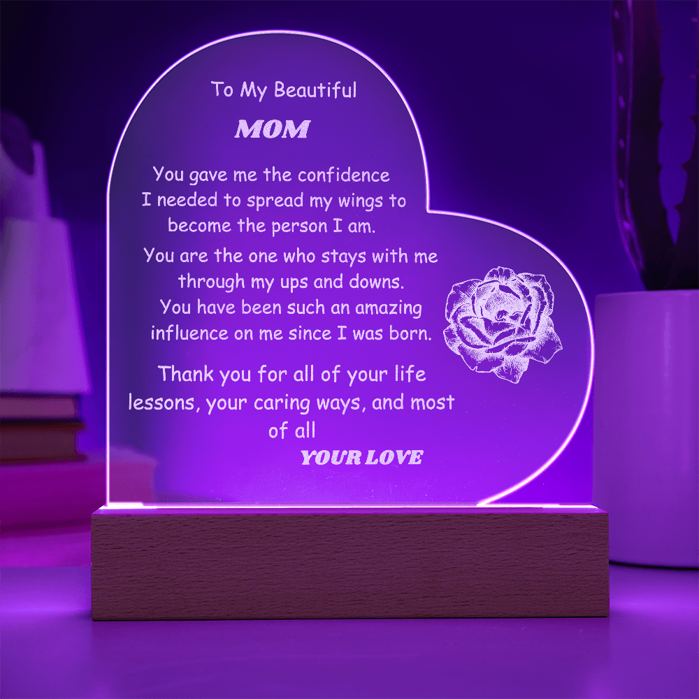 To My Beautiful Mom shaded rose