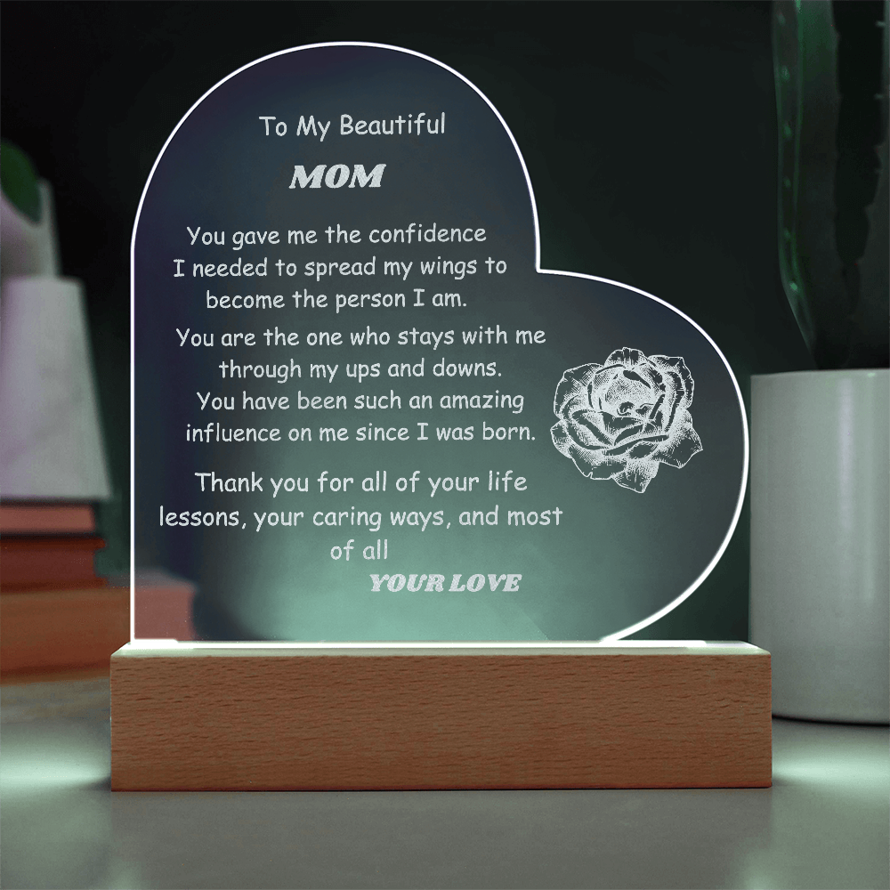 To My Beautiful Mom shaded rose
